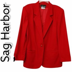 Vintage Red Wool Sag Harbor Blazer sz 14